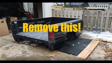 large metal truck box removal|how to remove truck bed.